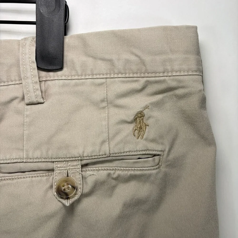 Polo Ralph Lauren Stretch Straight Fit Chino Pants Mens 38x30 Beige Khakis